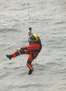 Coastguard rescue team in action. Scotland. UK