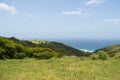 Coastine with Traditional Round Houses at Coffee Bay, Eastern Ca Royalty Free Stock Photo