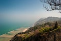 Coastline along the mount San Bartolo, near Pesaro Royalty Free Stock Photo