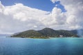 Coastline along a Road Town in Tortola. Caribbean sea Royalty Free Stock Photo