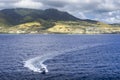 Coastline along a Saint Kitts and Nevis island at Caribbean Royalty Free Stock Photo