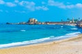 Coastline of ancient Caesarea in Israel Royalty Free Stock Photo