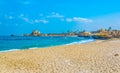 Coastline of ancient Caesarea in Israel Royalty Free Stock Photo