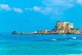 Coastline of ancient Caesarea in Israel Royalty Free Stock Photo