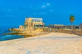 Coastline of ancient Caesarea in Israel Royalty Free Stock Photo