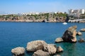 The coastline of Antalya, the landscape of city of Antalya is a view of the coast and the sea