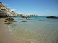 Coastline and beach Rhodes, Greece, Greek Islands Royalty Free Stock Photo