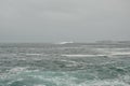 Coastline of Chile Rough sea stormy Hurrikane Taifun zyklon Royalty Free Stock Photo