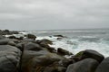 Coastline of Chile Rough sea stormy Hurrikane Taifun zyklon Royalty Free Stock Photo