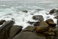 Coastline of Chile Rough sea stormy Hurrikane Taifun zyklon Royalty Free Stock Photo