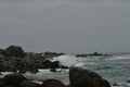 Coastline of Chile Rough sea stormy Hurrikane Taifun zyklon Royalty Free Stock Photo