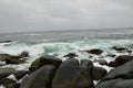 Coastline of Chile Rough sea stormy Hurrikane Taifun zyklon Royalty Free Stock Photo