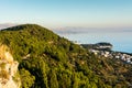 Coastline of city Split from Marjan hill.