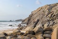 Coastline Cote Sauvage on the peninsula Quiberon, Brittany