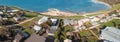 Coastline of Emu Bay in Kangaroo Island, Australia. Panoramic aerial view Royalty Free Stock Photo