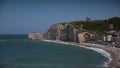 Scenic of coastline at Etretat in Normandy, France