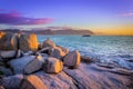 Coastline of False Bay at sunrise, Cape Town, South Africa