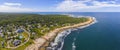 Village of Pigeon Cove aerial view in Massachusetts, USA Royalty Free Stock Photo