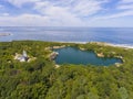Halibut Point State Park aerial view in Massachusetts, USA