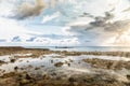 Coastline Georgetown Grand Cayman and shipwreck Gemma.Coastline Georgetown Grand Cayman and shipwreck Gemma Royalty Free Stock Photo