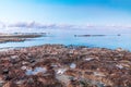 Coastline Georgetown Grand Cayman and shipwreck Gemma Royalty Free Stock Photo