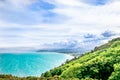 Coastline and Irish sea by Bray in Ireland