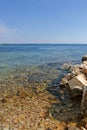 Coastline of the island of Pag in Croatia