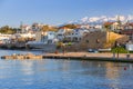 Coastline of Kato Galatas town on Crete Royalty Free Stock Photo