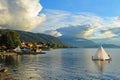 Coastline of Lake Zug in Switzerland Royalty Free Stock Photo