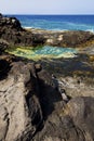 Coastline in lanzarote spain cloud beach