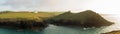 Coastline in late evening sun at Port Quin Royalty Free Stock Photo