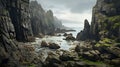 Coastline Matte Painting: Mallgoth Inspired Scottish Landscapes