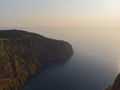 Coastline at Mediterranean sea near Fethiye Kabak Turkey. Pine, landscape. Royalty Free Stock Photo