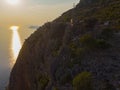 Coastline at Mediterranean sea near Fethiye Kabak Turkey. Pine, landscape. Royalty Free Stock Photo