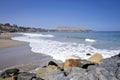 Coastline in Miraflores district in Lima, Peru,