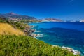 Coastline near Lile Rousse on Corsica in France