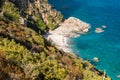 The coastline near Santa Maria Navarrese and the small bay called Cala Fenile Sardinia, Italy