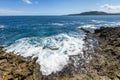 Coastline with waves in Manzanillo, Cuba Royalty Free Stock Photo