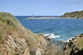 Coastline of Port-Vendres in France Royalty Free Stock Photo