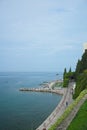 coastline in Portoroz in Slovenia Royalty Free Stock Photo