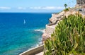 Coastline from Puerto Rico to Amadores beach. Gran Canaria, Canary islands, Spain Royalty Free Stock Photo