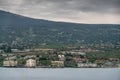 Coastline with resort hotels in Kona, Hawaii, USA