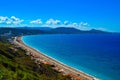 Coastline Of Rhodes Greece With Blue Sky and Clouds Royalty Free Stock Photo