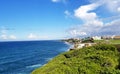 Coastline of San Juan, Puerto Rico and the ancient El Morro Cast