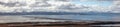 Coastline sea landscape view of Homer Spit in Kachemak Bay in Alaska USA Royalty Free Stock Photo