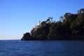 Coastline and the sea near San Fruttuoso Abbey, Genova, Liguria, Italy