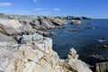 Coastline of South of Yeu Island at old castle Royalty Free Stock Photo