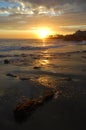 Coastline at sunset in Laguna Beach, California. Royalty Free Stock Photo