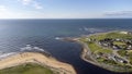 The coastline at the town of Brora in the Scottish Highlands
