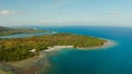 Coastline on the tropical island. Balabac island, Palawan Royalty Free Stock Photo